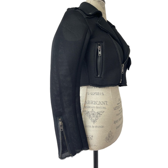 Cropped Mesh Moto jacket UNIF - Picture 5 of 12